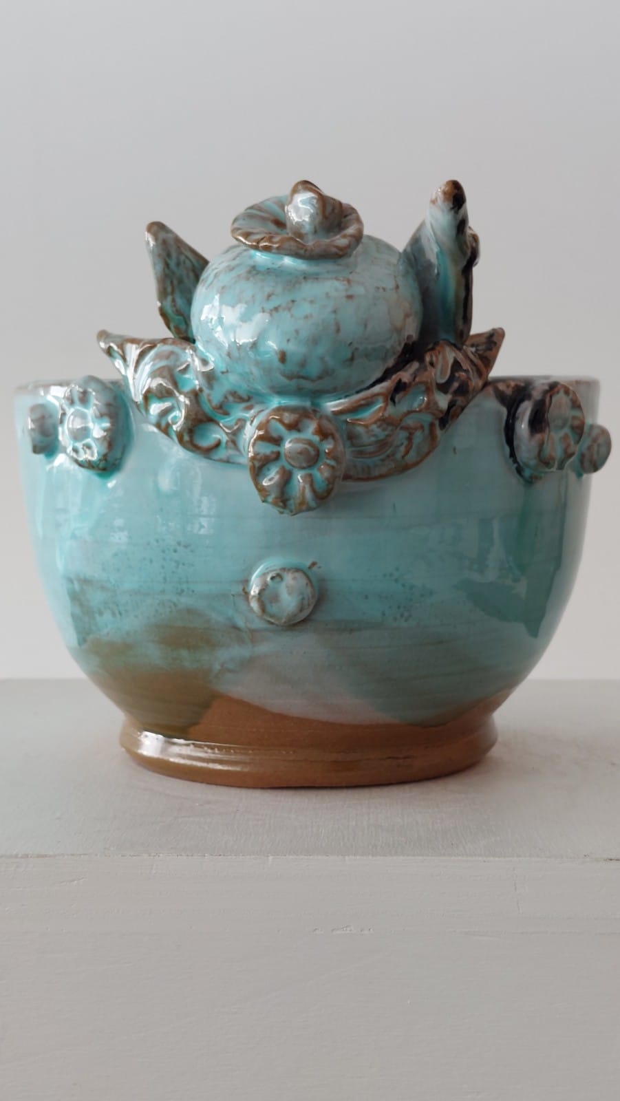 Pomegranate Bowl - AGATA TREASURES Turquoise