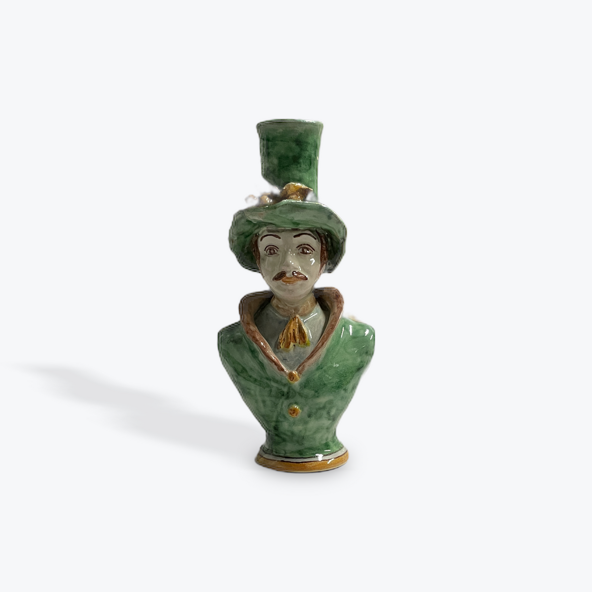 Officer Candle Holder - AGATA TREASURES Green