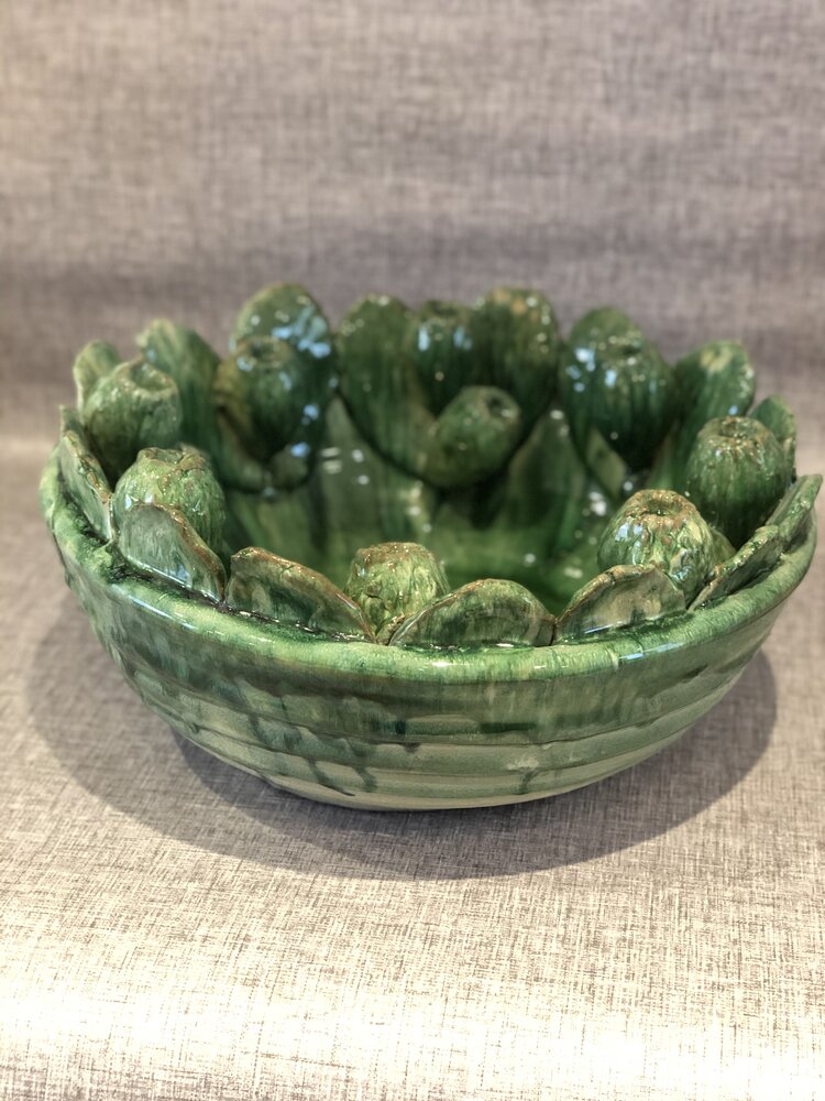Dario Prickly Pear Bowl Green - AGATA TREASURES