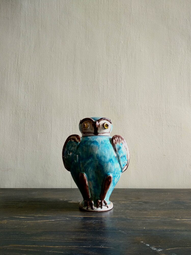 Modern Owl Bottle - AGATA TREASURES LIGHT BLUE