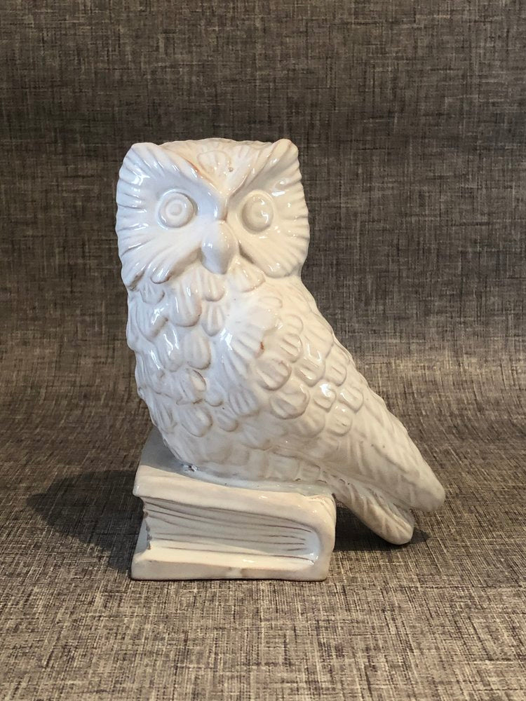 White Owl Bookend - AGATA TREASURES RIGHT