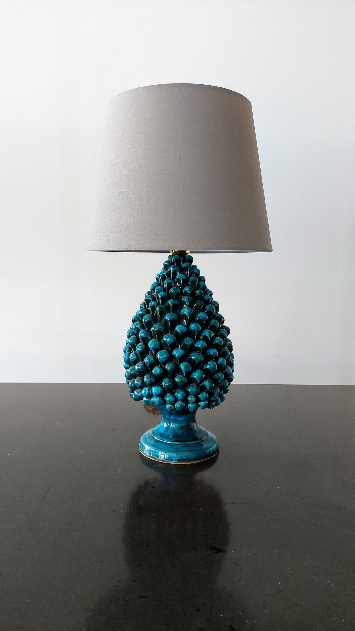 Pinecone Lamp - AGATA TREASURES 40 CM / Egyptian Blue