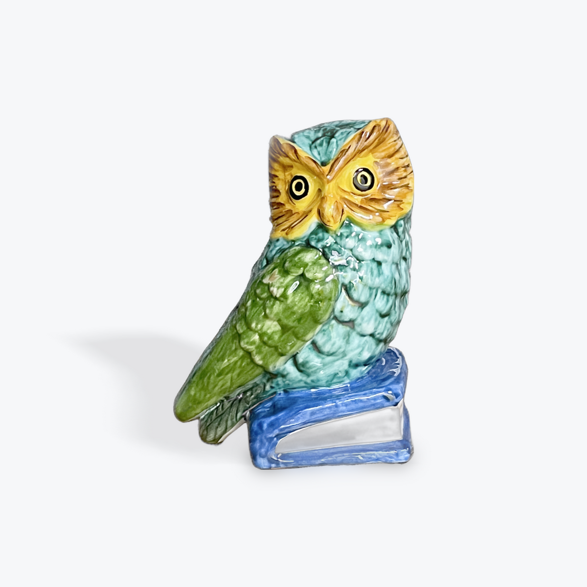 The Owl Bookend - AGATA TREASURES LEFT / Blue