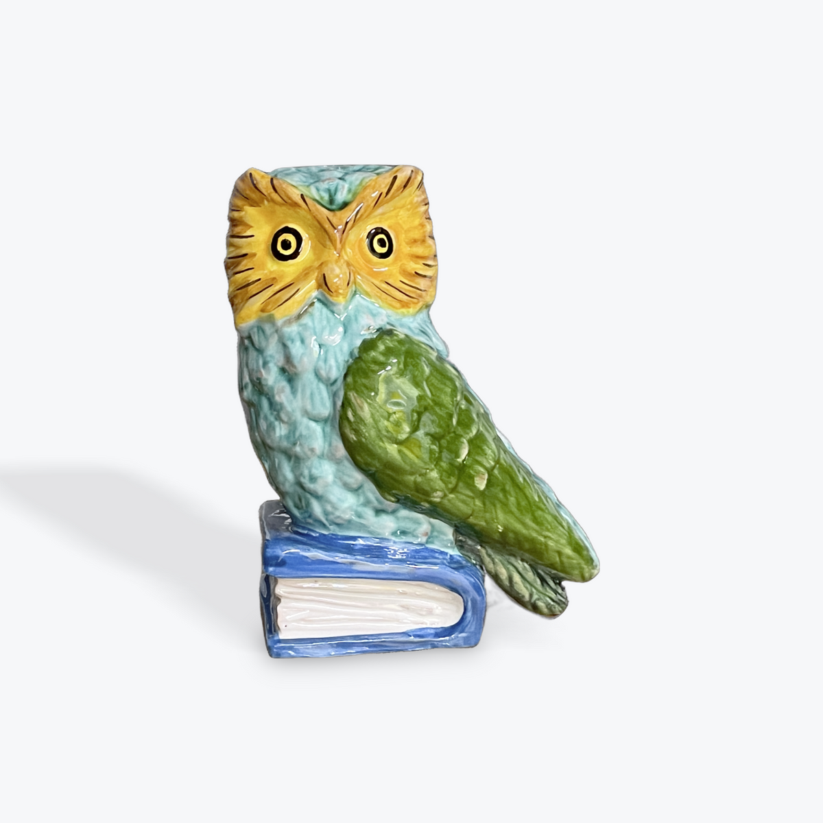 The Owl Bookend - AGATA TREASURES RIGHT / Blue