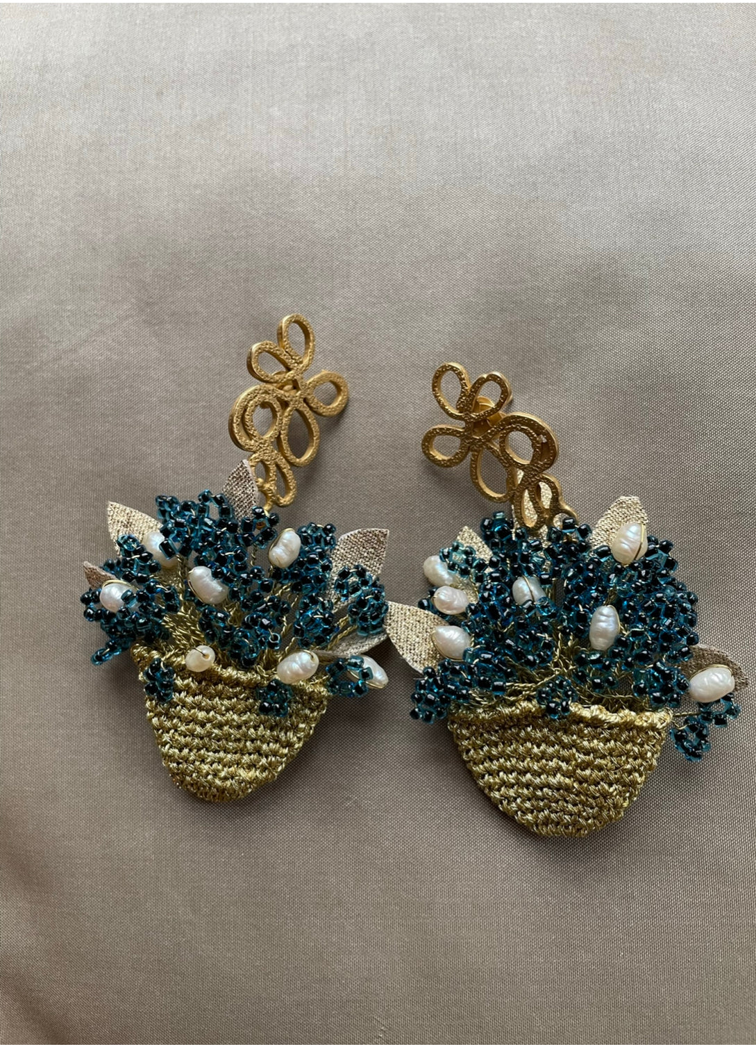 Cestino Earrings - AGATA TREASURES Blue