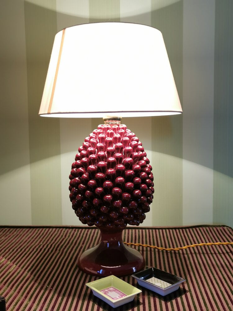 Pinecone Lamp - AGATA TREASURES 30 CM / BORDEAUX