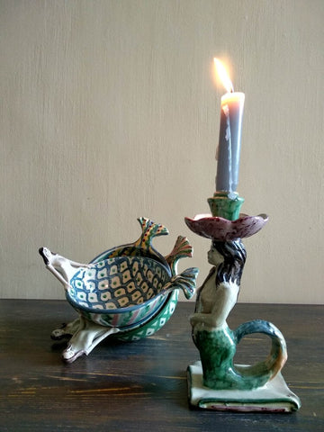 Mermaid Candle Holder - AGATA TREASURES